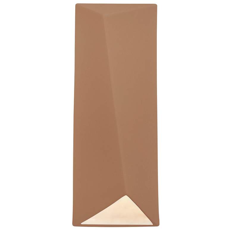 Image 1 Ambiance 16.25" Closed Top Adobe Diagonal Rectangle ADA Outdoor LED Sc