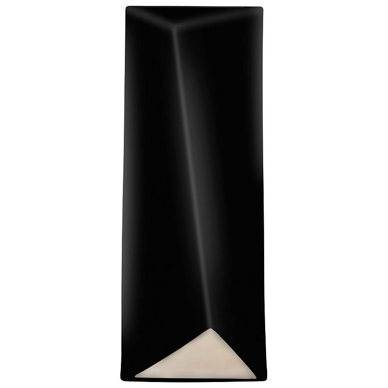 Image 1 Ambiance 16 1/4 inch High Black White Rectangle LED ADA Sconce