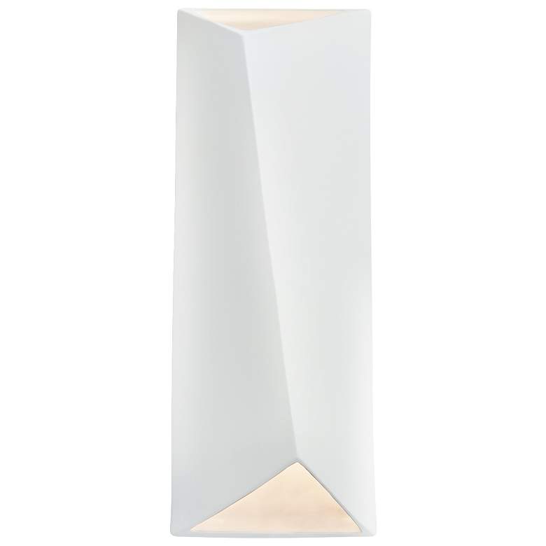 Image 1 Ambiance 16 1/4 inchH Gloss White Ceramic LED ADA Wall Sconce