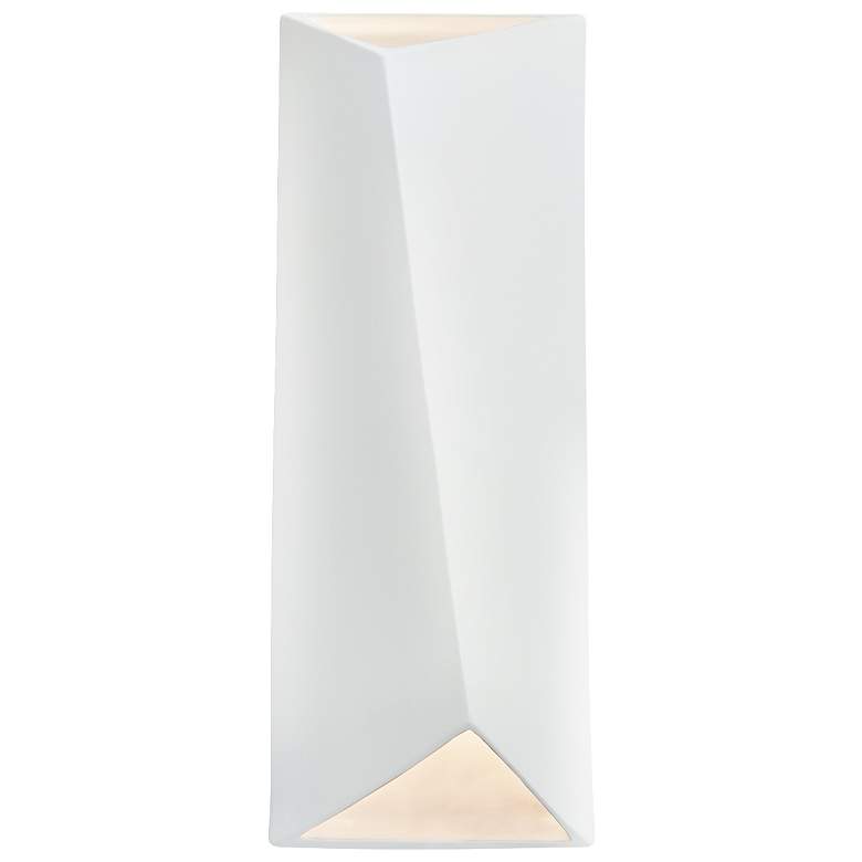 Image 1 Ambiance 16 1/4"H Gloss White Ceramic LED ADA Wall Sconce