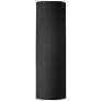 Ambiance 17" High Carbon Matte Black Tube ADA Wall Sconce