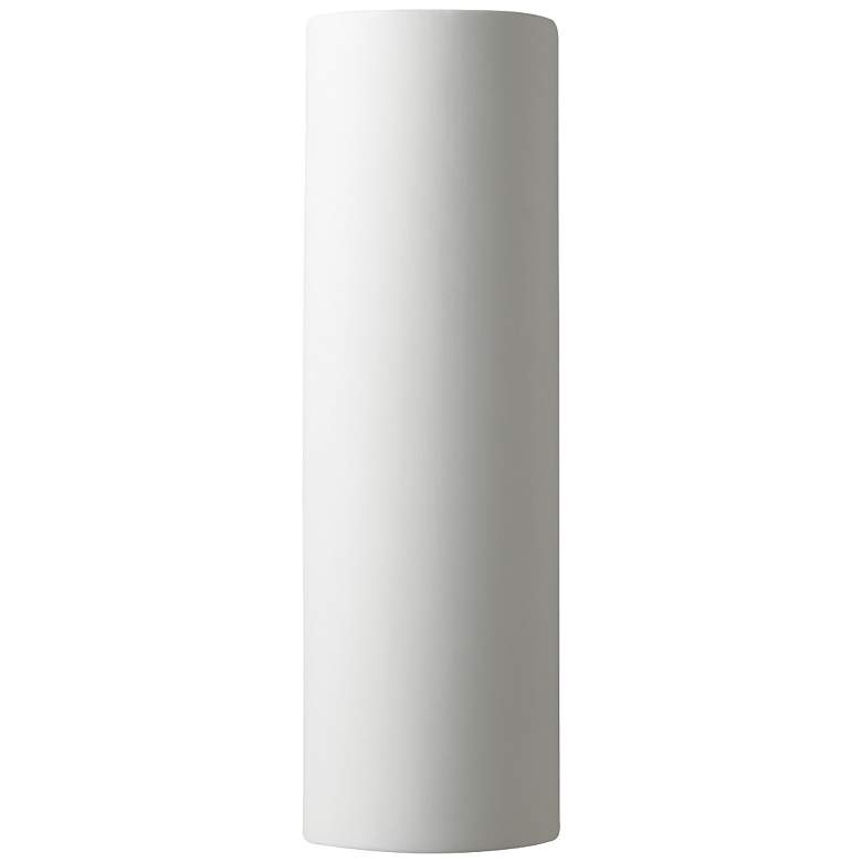 Image 1 Ambiance 17" High Matte White Ceramic Tube ADA Wall Sconce