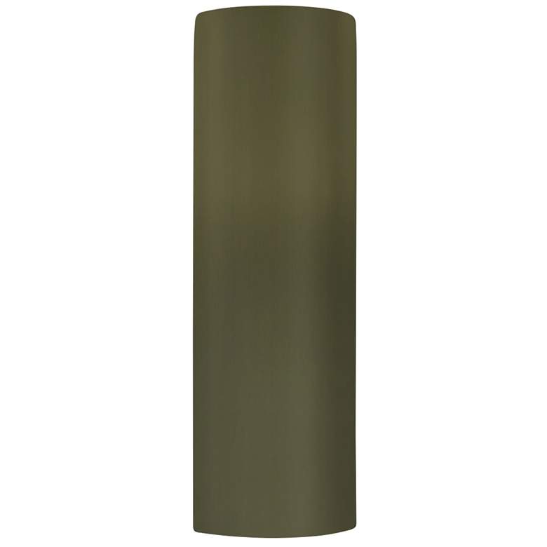 Image 1 Ambiance 17" Open Matte Green Tube ADA Wall Sconce