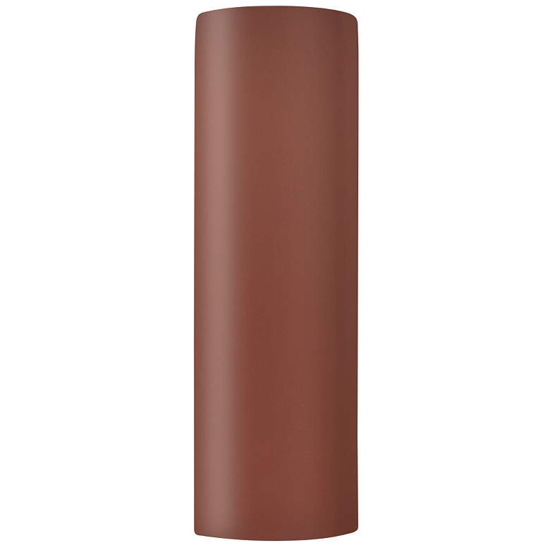 Image 1 Ambiance 17"H Canyon Clay Tube Closed LED ADA Outdoor Sconce
