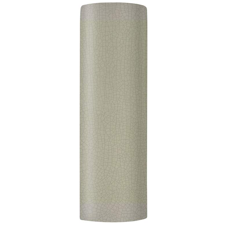 Image 1 Ambiance 17"H Celadon Crackle Tube Closed ADA Wall Sconce