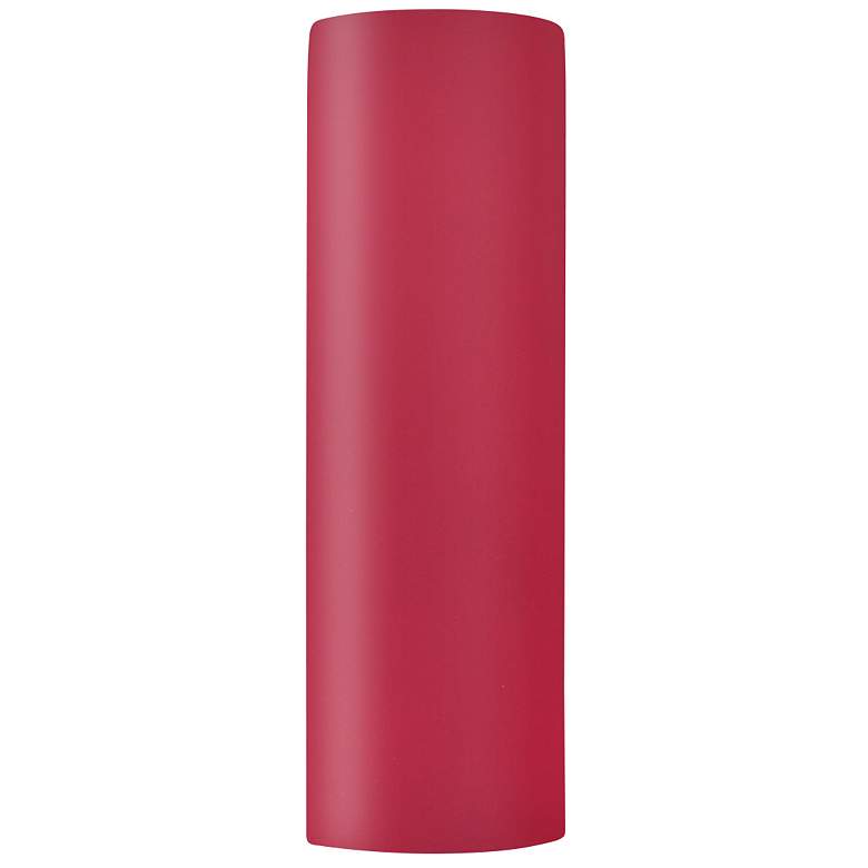 Image 1 Ambiance 17"H Cerise Tube Closed Top ADA Outdoor Wall Sconce