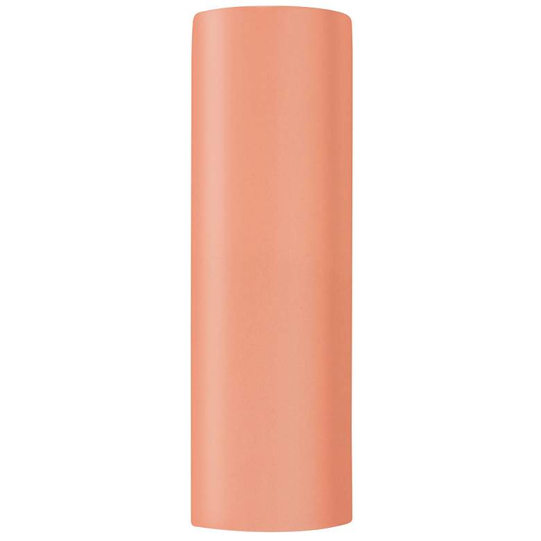 Image 1 Ambiance 17 inchH Gloss Blush Tube LED ADA Outdoor Wall Sconce