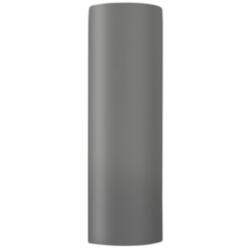 Ambiance 17&quot;H Gloss Gray Tube Closed Top ADA Wall Sconce