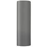 Ambiance 17"H Gloss Gray Tube Closed Top ADA Wall Sconce