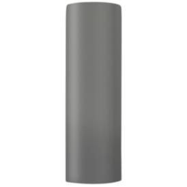Ambiance 17"H Gloss Gray Tube Closed Top ADA Wall Sconce Ambiance 17"H Gloss Gray Tube Closed Top ADA Wall Sconce