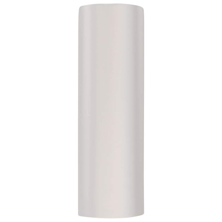 Image 1 Ambiance 17 inchH Gloss White Ceramic Tube ADA Outdoor Sconce