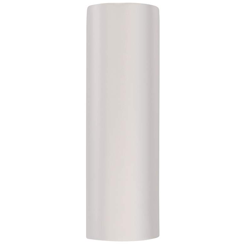Image 1 Ambiance 17 inchH Gloss White Ceramic Tube ADA Wall Sconce