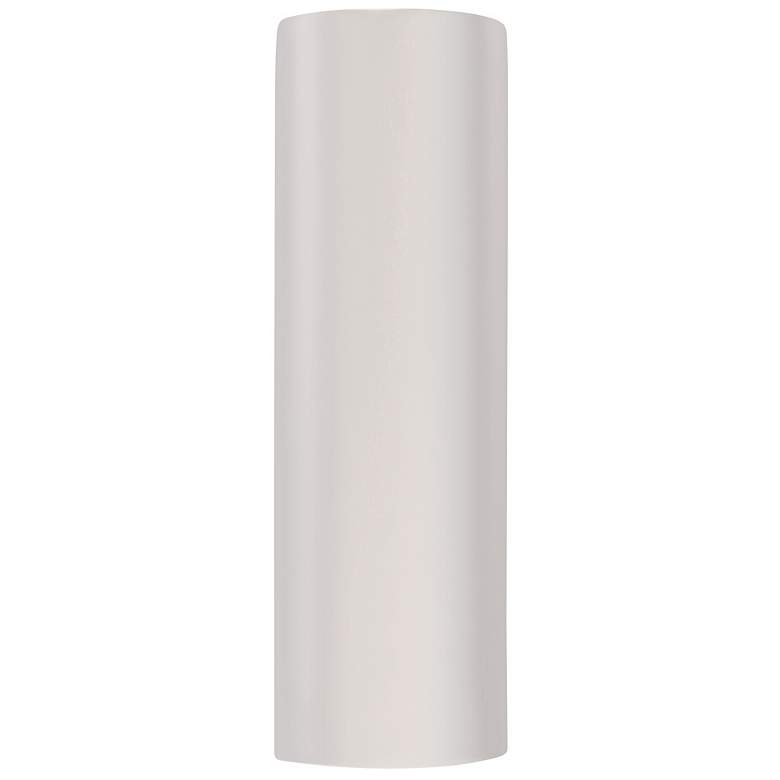 Image 1 Ambiance 17 inchH Gloss White Tube Closed Top ADA Outdoor Sconce