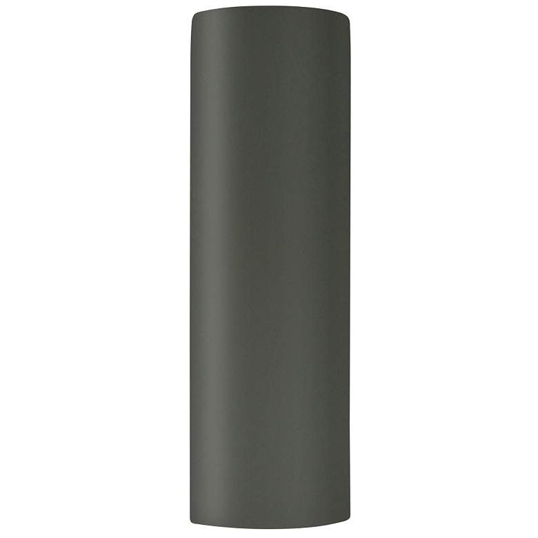 Image 1 Ambiance 17"H Pewter Green Tube Closed LED ADA Wall Sconce