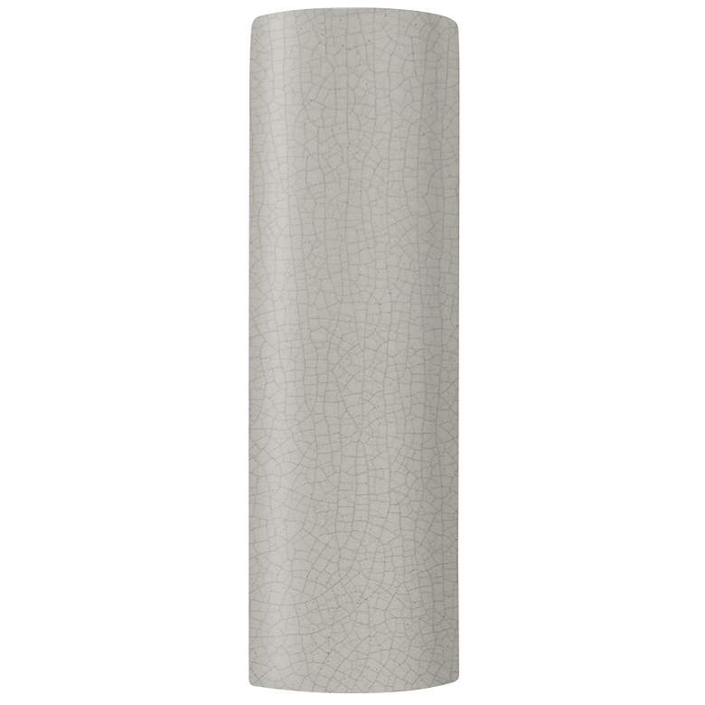 Image 1 Ambiance 17"H White Crackle Tube Closed Top ADA Wall Sconce