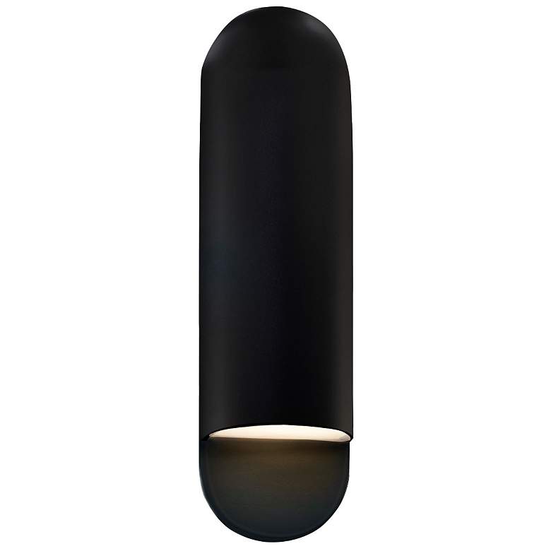 Image 1 Ambiance 20 inch High Carbon Matte Black Capsule ADA Wall Sconce