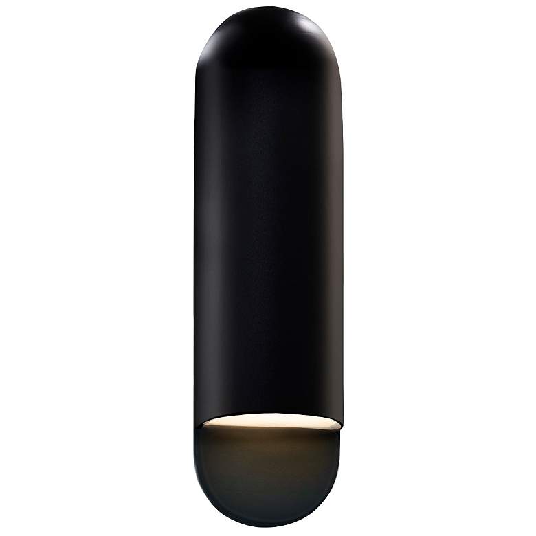 Image 1 Ambiance 20 inch High Gloss Black Capsule ADA Wall Sconce