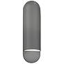 Ambiance 20" High Gloss Gray Capsule ADA Outdoor Wall Sconce