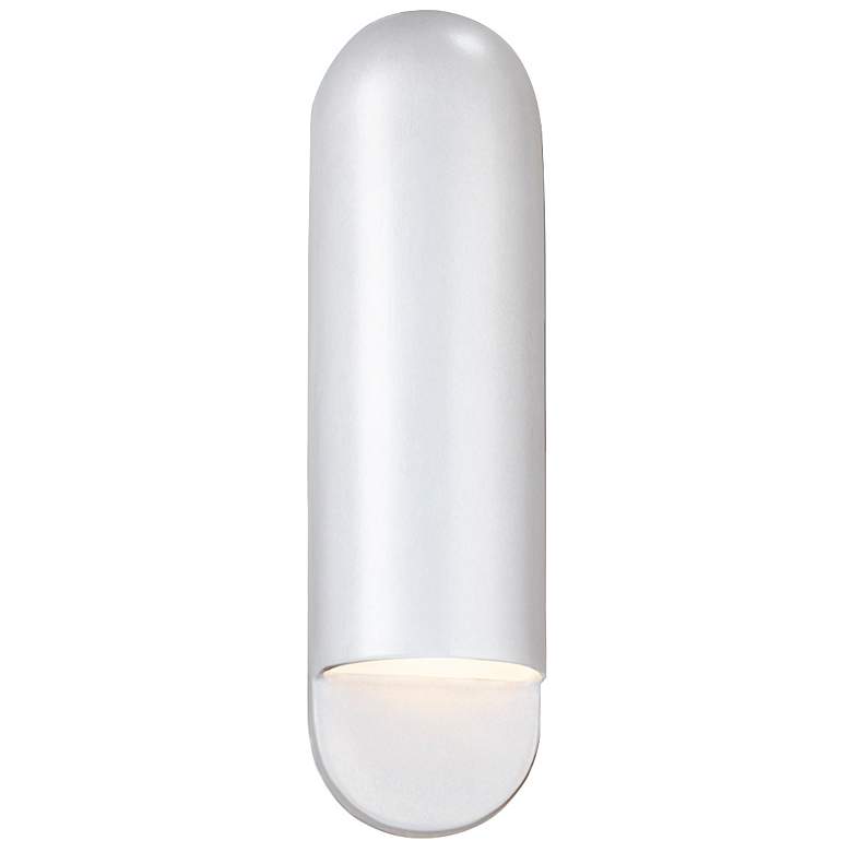 Image 1 Ambiance 20" High Gloss White Capsule ADA Wall Sconce