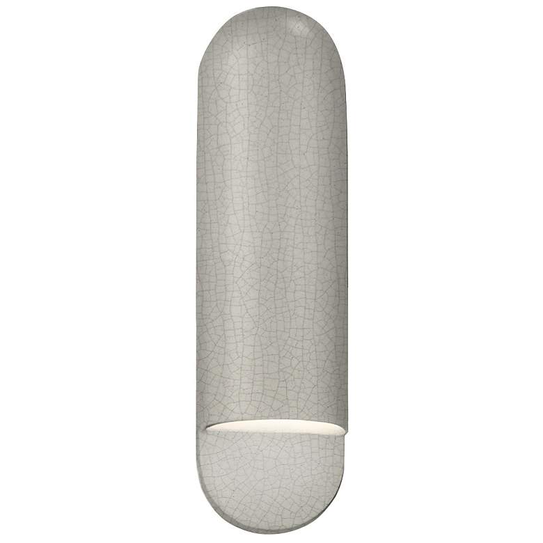 Image 1 Ambiance 20" High White Crackle Capsule ADA Wall Sconce