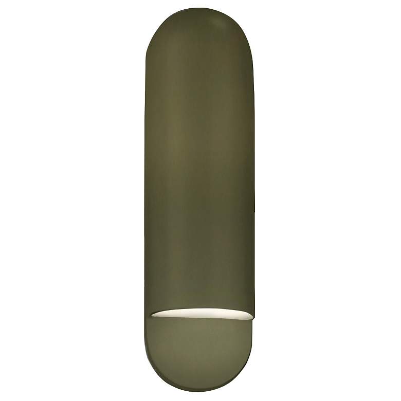 Image 1 Ambiance 20" Matte Green Large Capsule ADA Wall Sconce