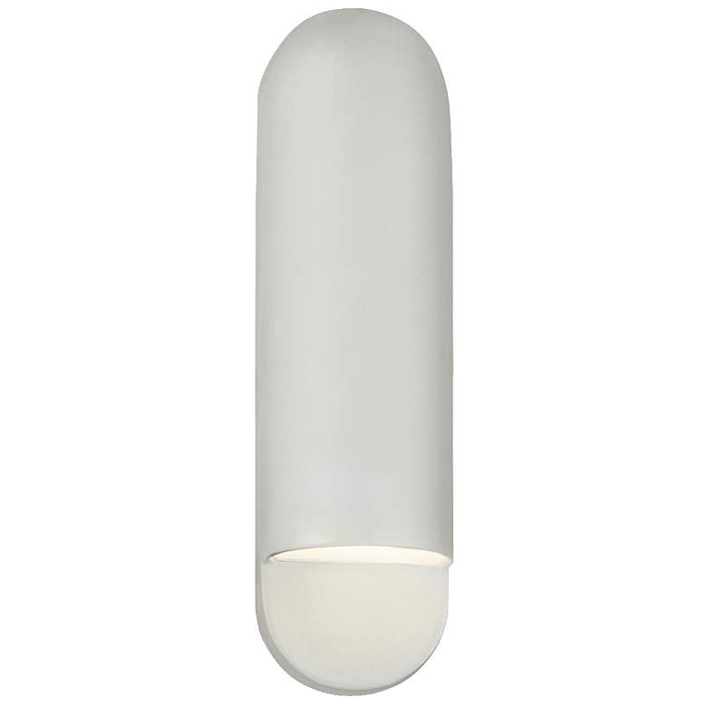 Image 1 Ambiance 20 inchH Matte White Capsule ADA Outdoor Wall Sconce