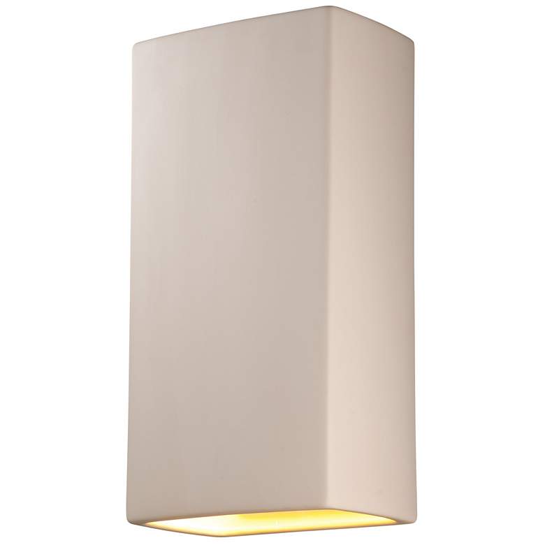 Image 1 Ambiance 21" High Bisque Rectangle Outdoor Wall Sconce