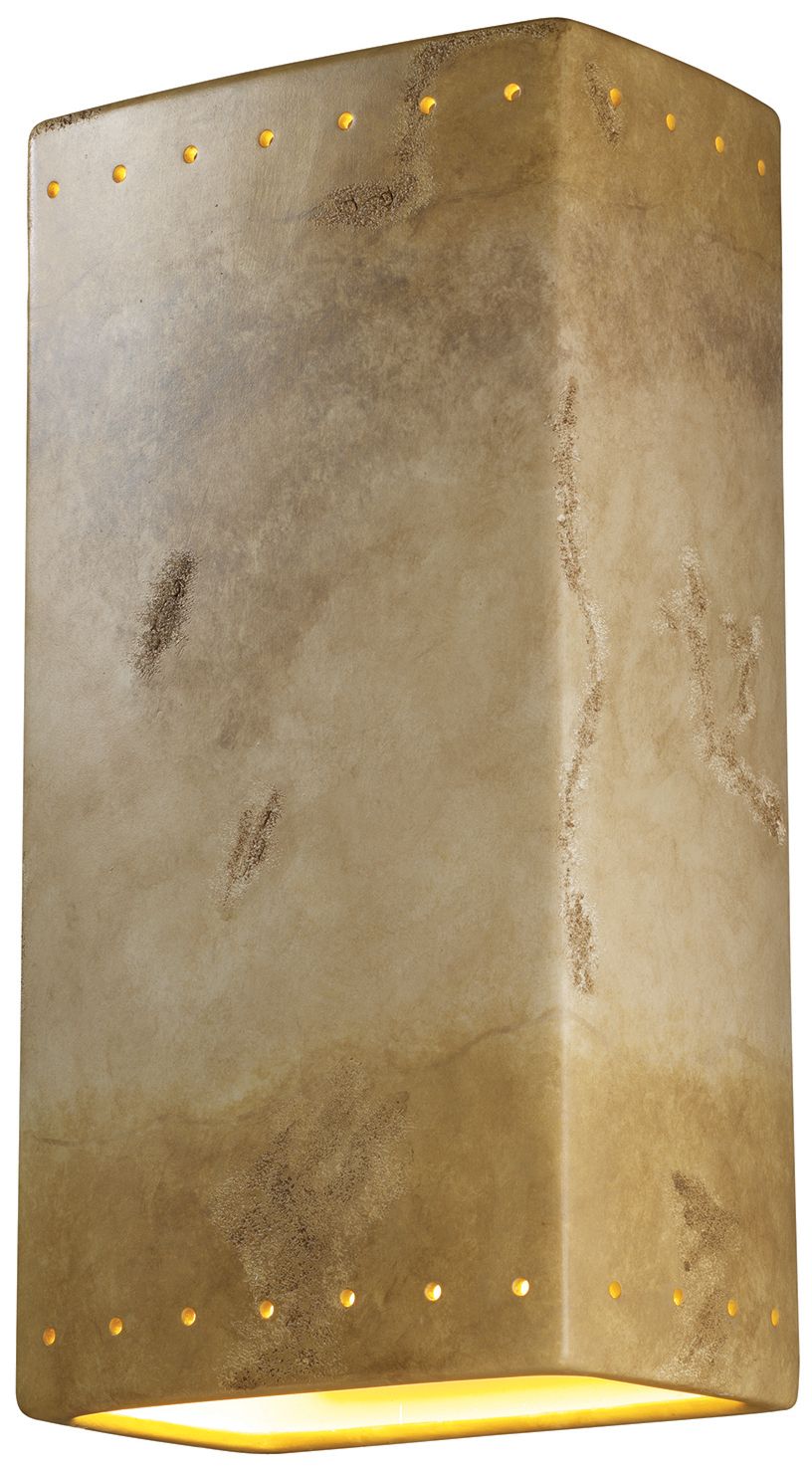 Ambiance 21" High Greco Perfs Rectangle Outdoor Wall Sconce - Made to