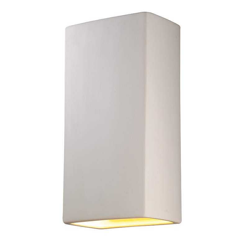 Image 1 Ambiance 21 inchH Bisque Rectangle Closed Outdoor Wall Sconce
