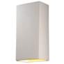 Ambiance 21"H Bisque Rectangle Closed Outdoor Wall Sconce