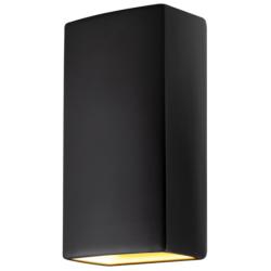 Ambiance 21"H Carbon Black Rectangle Closed Outdoor Sconce