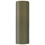 Ambiance 24" Closed Top Matte Green Really Big Tube ADA Wall Sconce