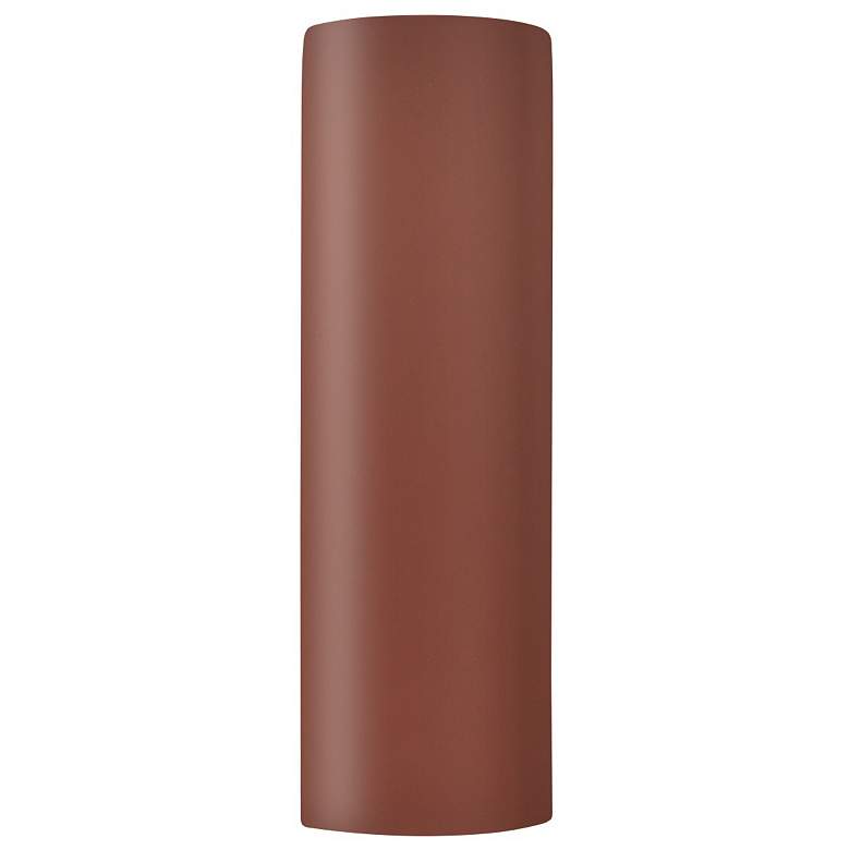 Image 1 Ambiance 24" Open Canyon Clay Really Big Tube ADA Outdoor LED Wall Sco