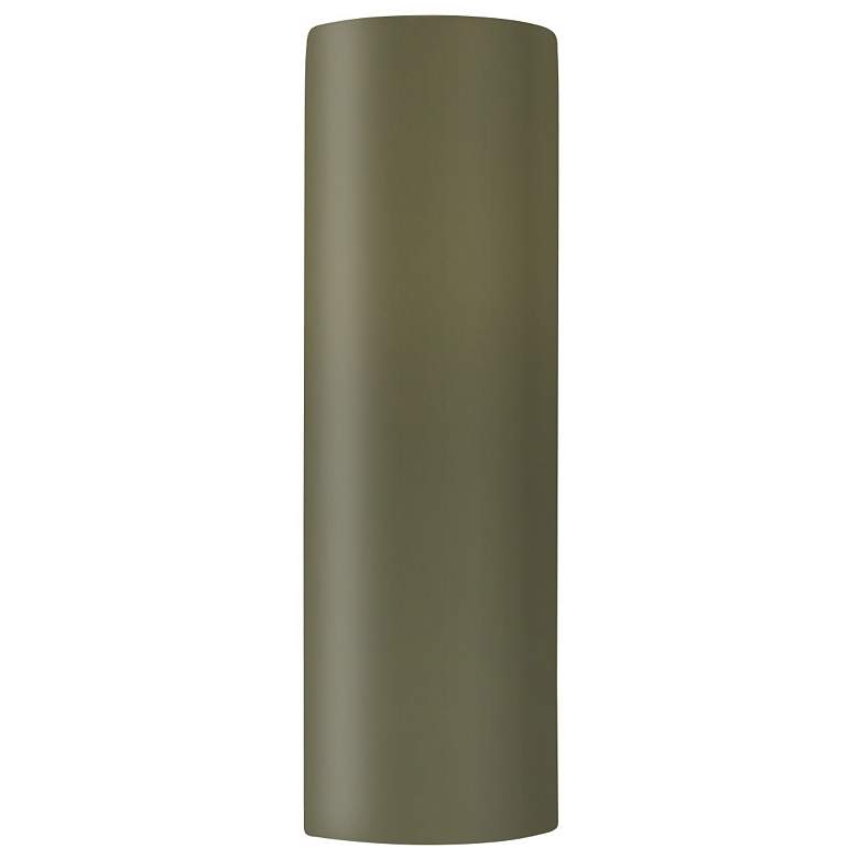 Image 1 Ambiance 24" Open Matte Green Really Big Tube ADA Outdoor LED Wall Sco