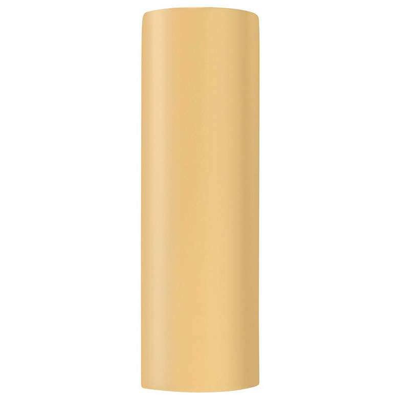 Image 1 Ambiance 24" Open Muted Yellow Really Big Tube ADA Outdoor LED Wall Sc