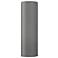 Ambiance 24"H Closed Top Gloss Grey Really Big Tube ADA LED Wall Sconc
