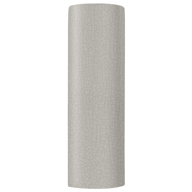Image 1 Ambiance 24"H Open White Crackle Really Big Tube ADA LED Wall Sconce