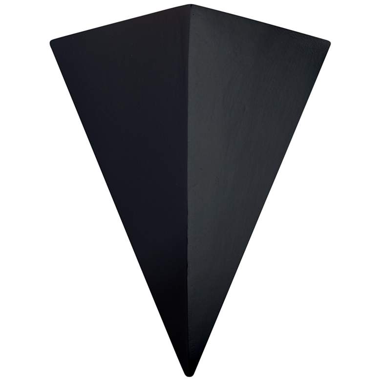 Image 1 Ambiance 25"H Carbon Matte Black Triangle Outdoor Wall Light