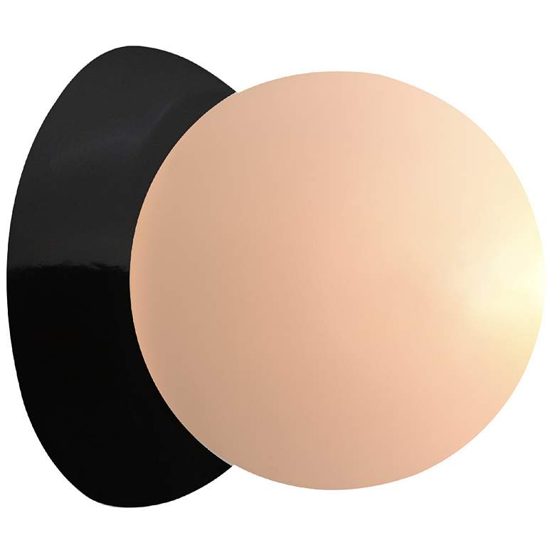 Image 2 Ambiance 4.5" Gloss Black Petite Coupe Wall Sconce more views