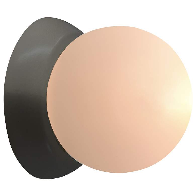 Image 2 Ambiance 4.5" Gloss Grey Petite Coupe Wall Sconce more views
