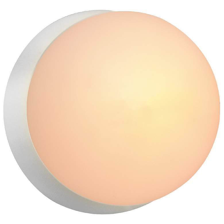 Image 1 Ambiance 4.5" Gloss White Petite Coupe Wall Sconce