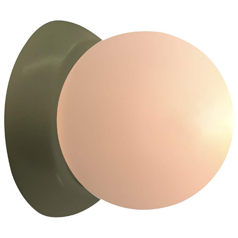Image 2 Ambiance 4.5" Matte Green Petite Coupe Wall Sconce more views