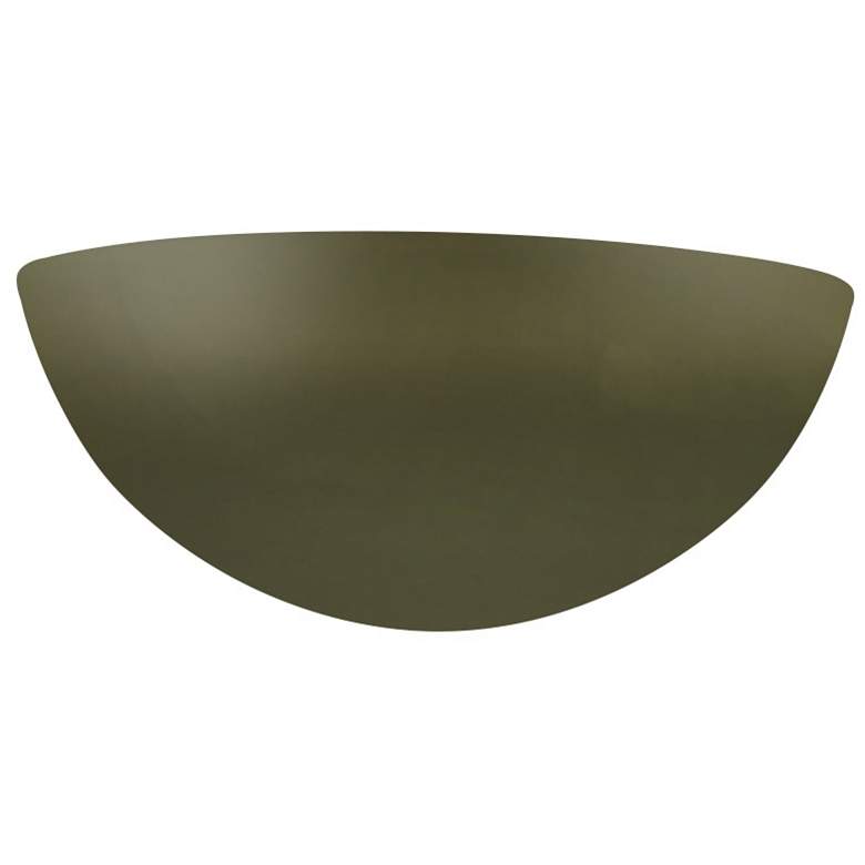 Image 1 Ambiance 4.5" Matte Green Small Quarter Sphere Wall Sconce