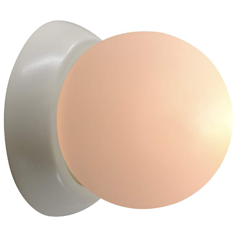 Image 3 Ambiance 4.5" Matte White Petite Coupe Wall Sconce more views