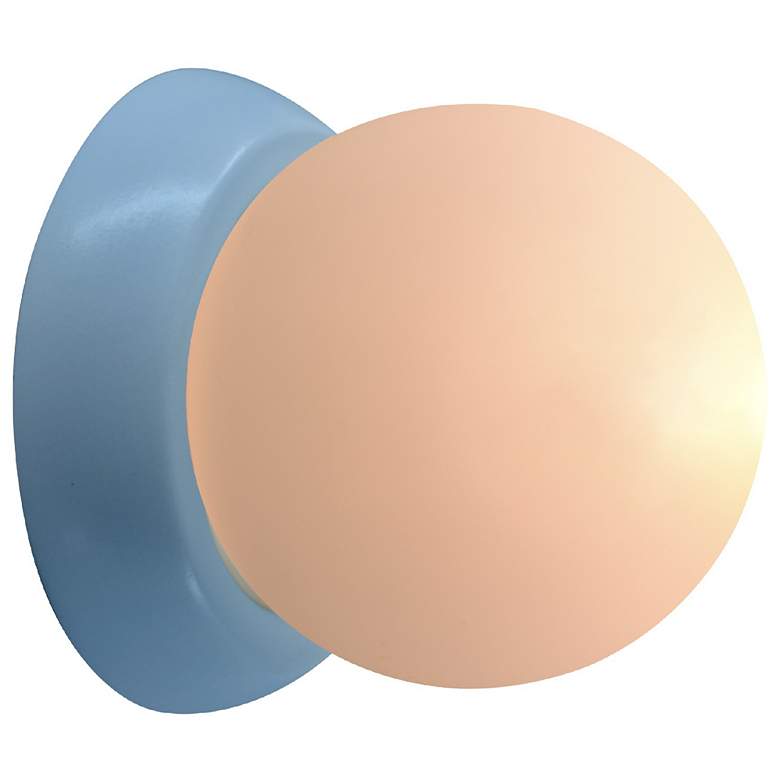 Image 2 Ambiance 4.5" Sky Blue Petite Coupe Wall Sconce more views