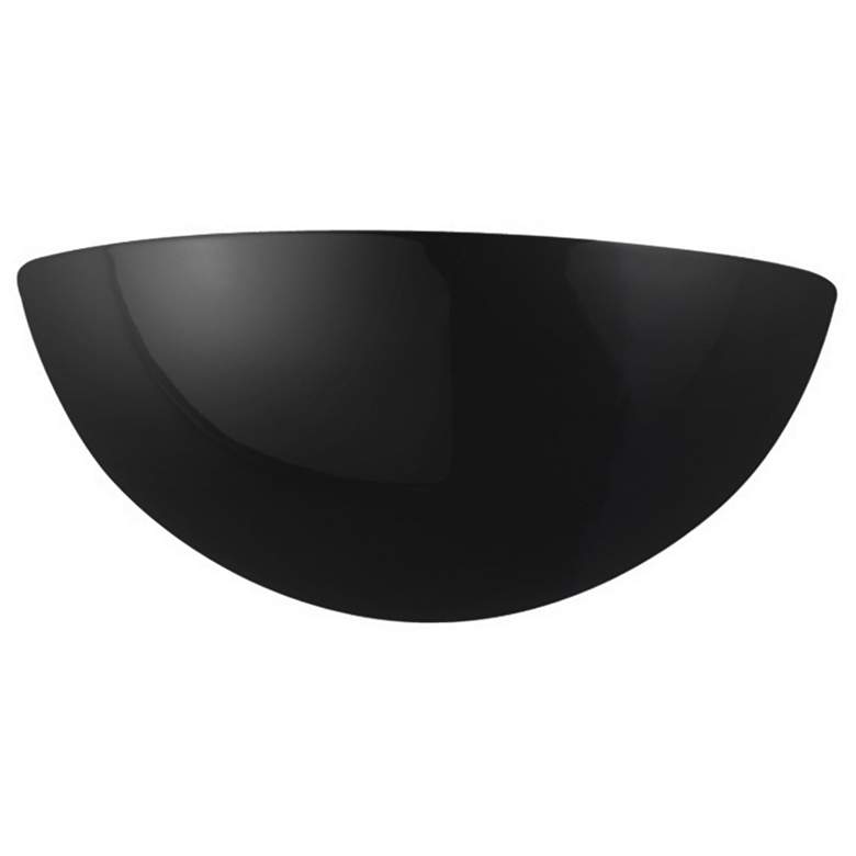 Image 1 Ambiance 4 1/2 inch High Gloss Black Quarter Sphere Wall Sconce