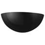 Ambiance 4 1/2" High Gloss Black Quarter Sphere Wall Sconce
