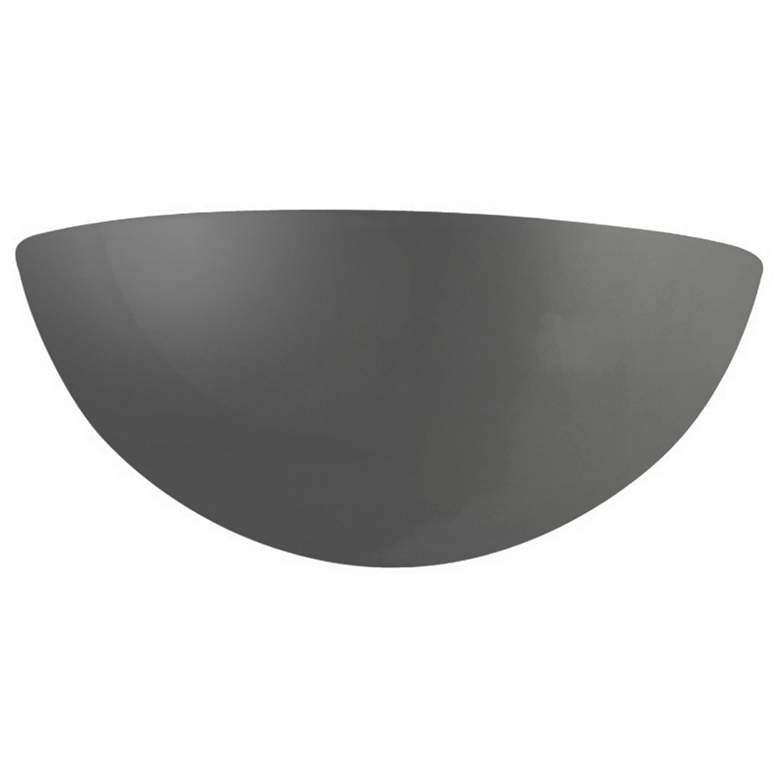 Image 1 Ambiance 4 1/2" High Gloss Gray Quarter Sphere Wall Sconce