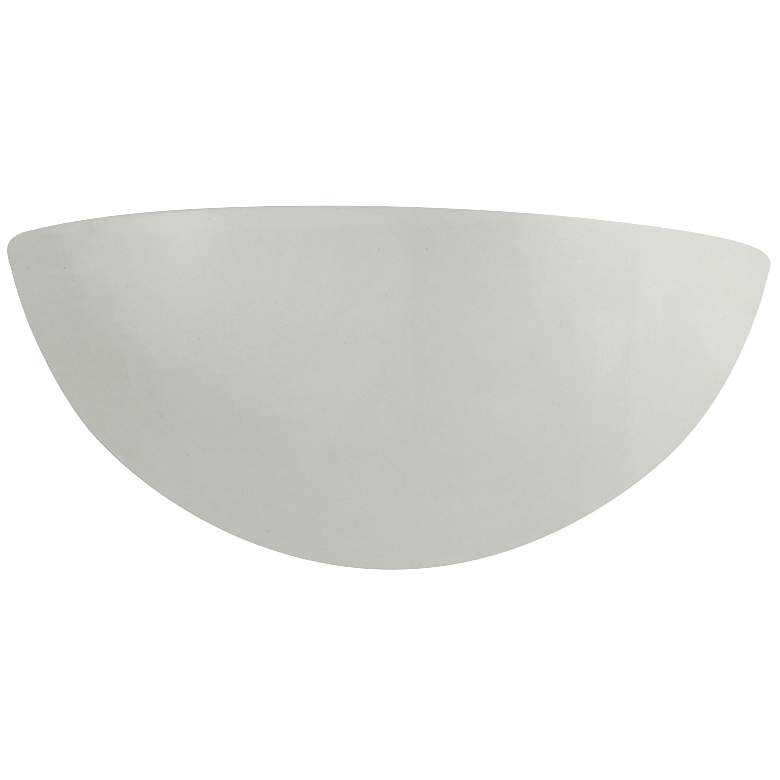 Image 1 Ambiance 4 1/2" High Matte White Quarter Sphere Wall Sconce