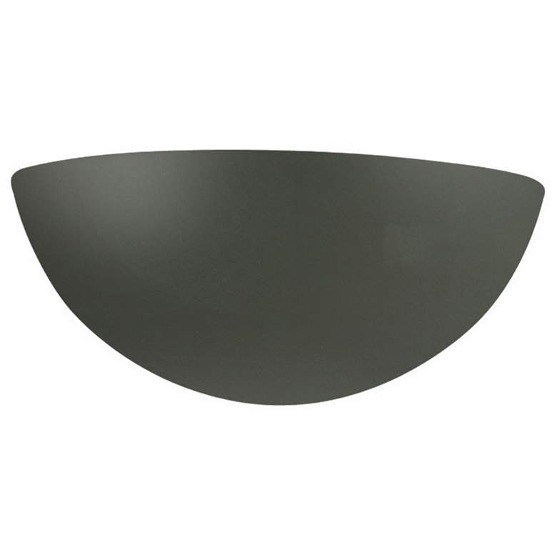 Image 1 Ambiance 4 1/2" High Pewter Green Quarter Sphere Wall Sconce